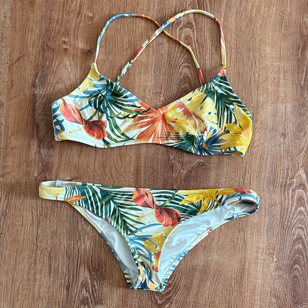 Rhythm Tropical Floral Leaf Bikini Set
